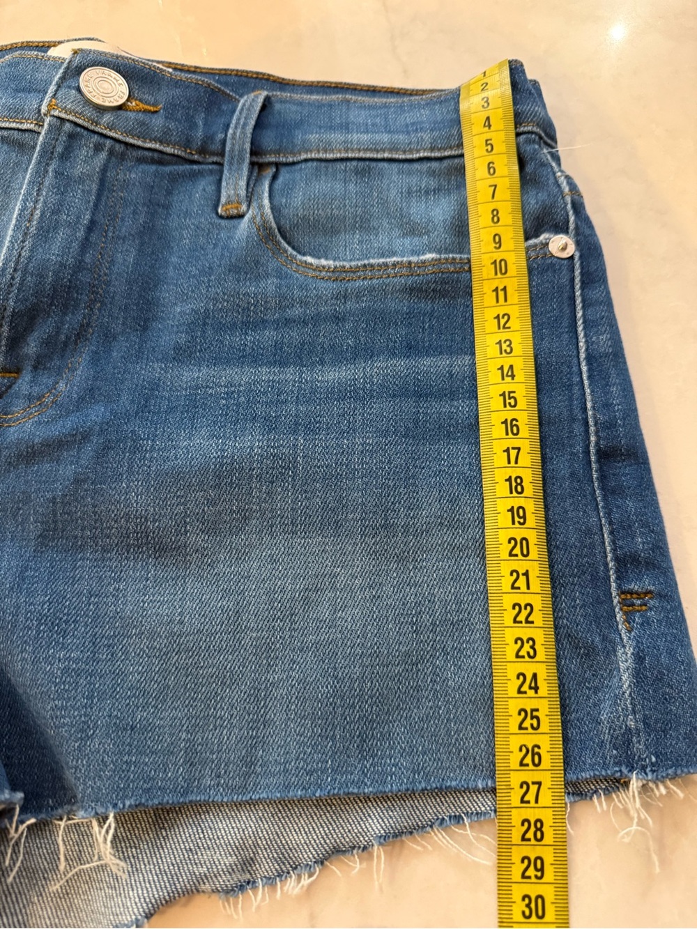 Frame Denim Le Cutoff Frayed Hem Shorts in Clintwood - Picture 7 of 8